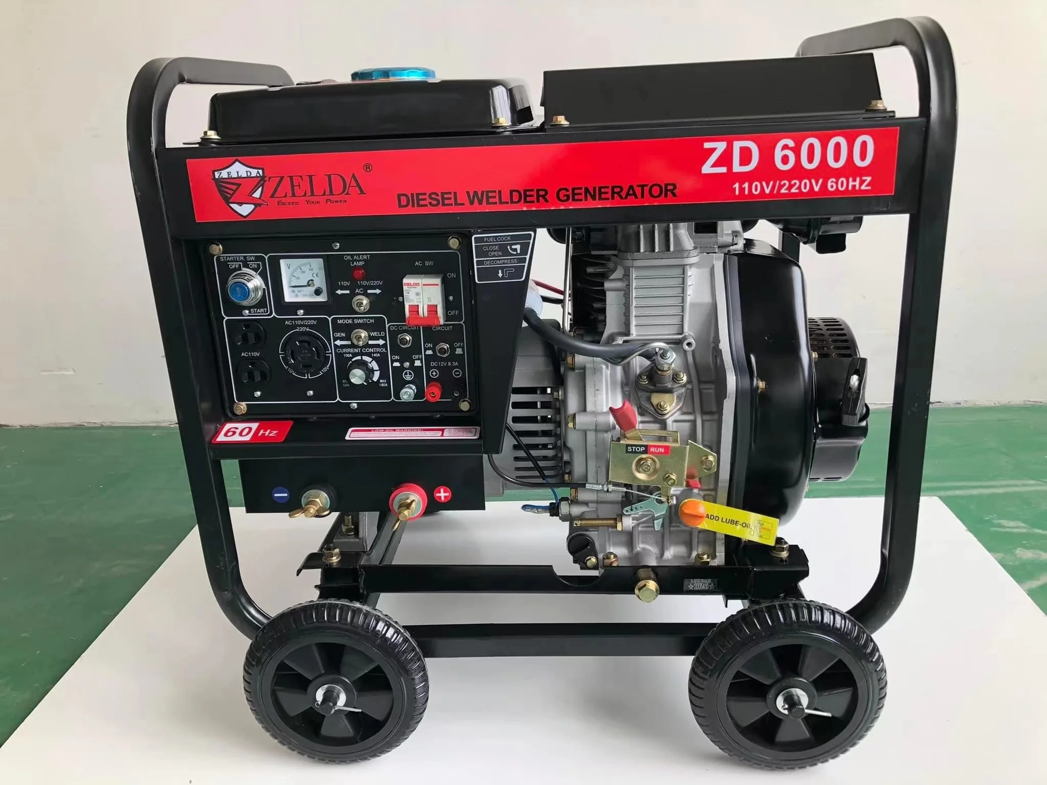 Zelda DC 220V Portable Diesel Welder Generator - Silent Design