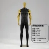Gold-plated threaded head-matte black body-silver base