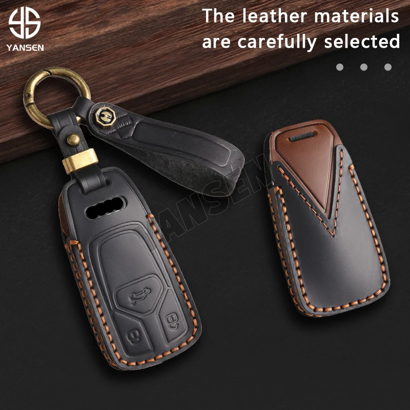 2025 Alloy Style Car Key Case Cover Shell Fob for Audi A4 B9 A5 A6 8S 8W Q5 Q7 4M S4 S5 S7 TT TTS TFSI RS Protector Fob Keyless
