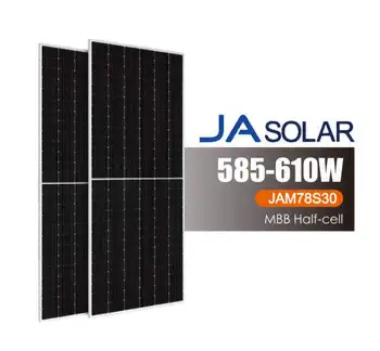JA Solar Panel Deep Blue 3.0 MBB Half-cell Module High Power JAM78S30 585-610 GR Mono solar panel for commercial use