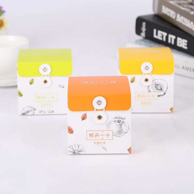 Customized Paper Printer Packaging Box with String and Button Closure