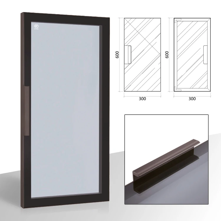 Anodized Powder Coated Aluminum Profiles Modern Minimalist Luxury Custom Metal Frames for Glass Closet Wardrobe Cabinet Door