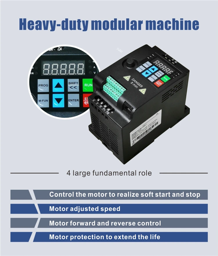 220V 2.2kW Vector Inverter VFD - 3 Phase Variable Frequency Drive for ...