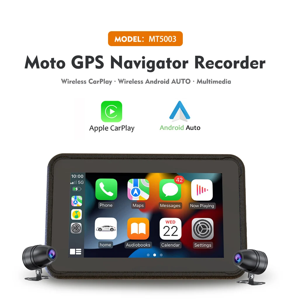 Wholesale Écran GPS de moto 5 pouces étanche navigateur de moto Android  Auto Carplay avec Wif BT double objectif Karadar MT5003 From m.alibaba.com