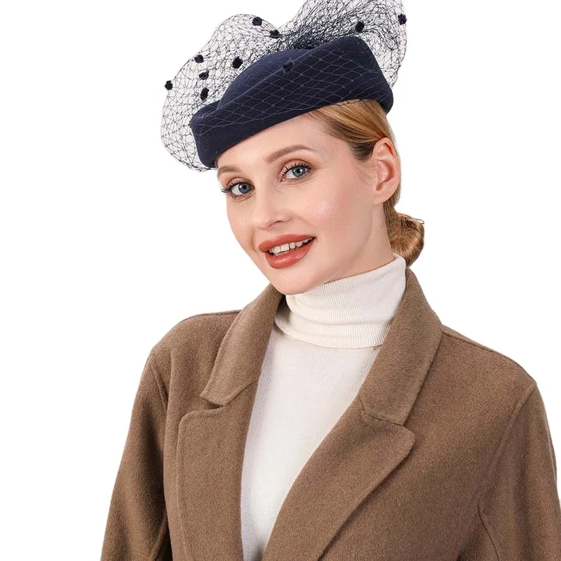 Fashion Small Top Hats for Women Elegant Millinery Beret  display picture 3