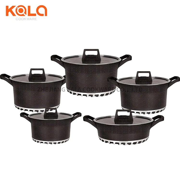 46 piece Granite cookware Steel cookware Dowry Set Brown