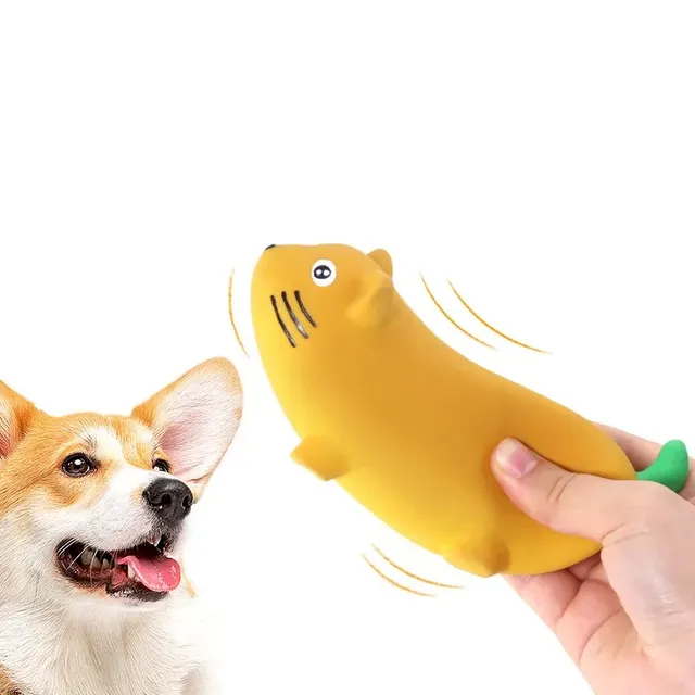 Uniperor Dog latex toy soundmaking cute cartoon toy bite resistant teeth grinding dog chew pet toy