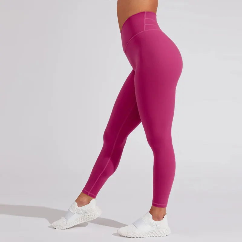 Tummy Control Overlapping V Waist Crossover Butt Lift Workout Gym Tights Leggings Women Compression Yoga Pant