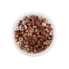 Round antique copper black English beads