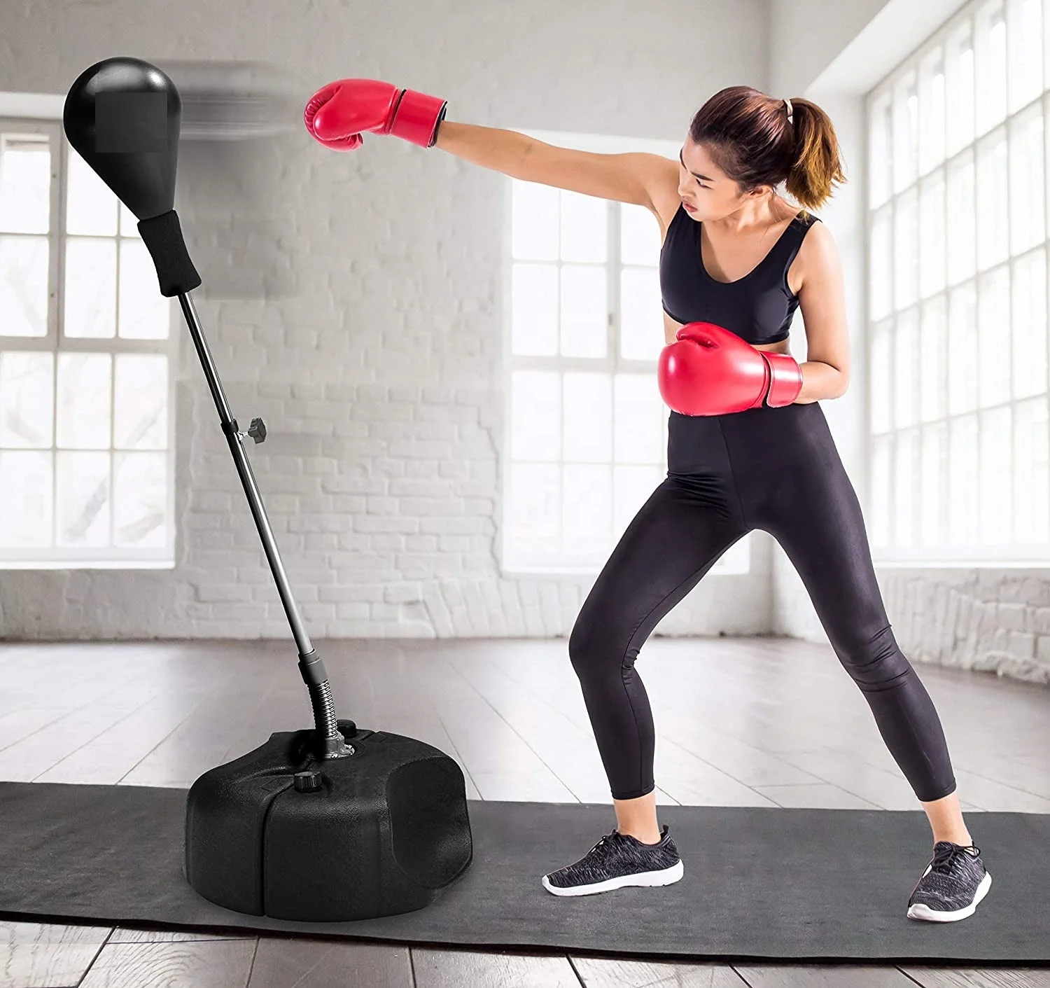 Reflex Speed Boxing Bag With Boxing Gloves for Adults Fitness Free Standing  Punching Bag