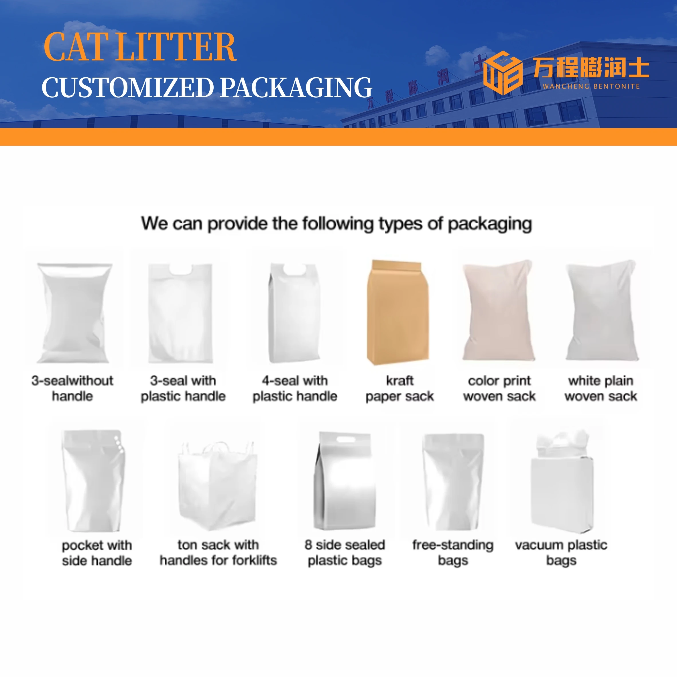 OEM Ever Easy to Clean up Natural Mineral Kitty Sand Super Clumping Stick Together Fast High Clumping Bentonite Cat Litter