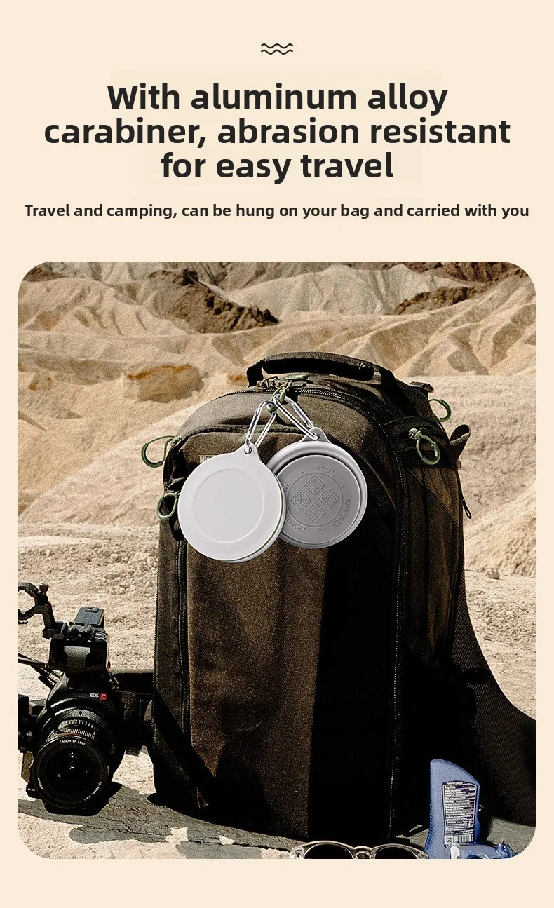 Factory Wholesale Customizable Modern Telescopic Coffee Cup Portable Silicone Folding Water Cup for Travel Camping Food Grade supplier