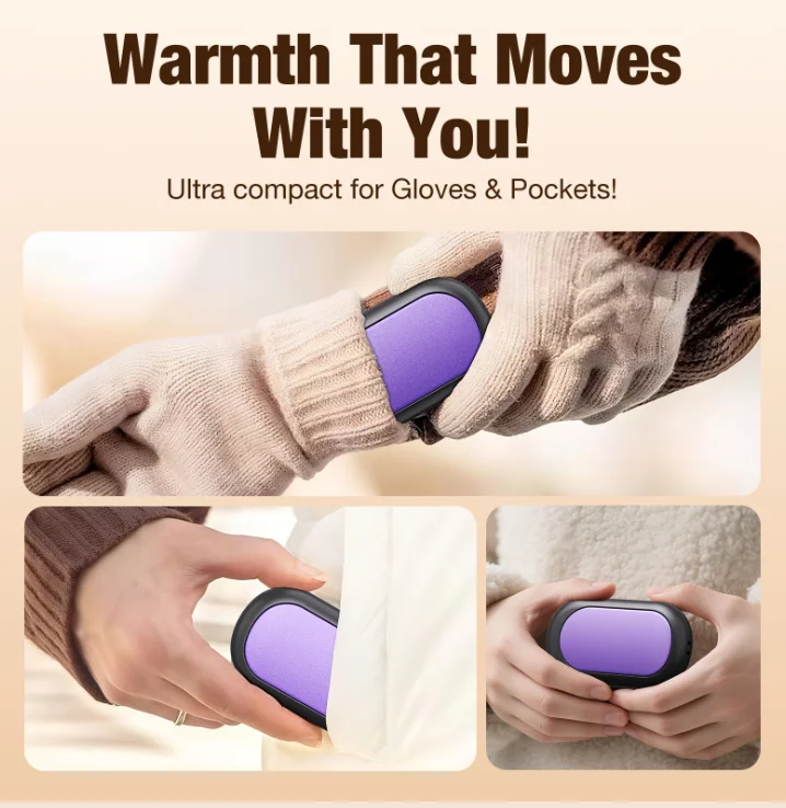 Hand Warmer, 2-Pack, 4000mAh, USB, Portable - detail 6