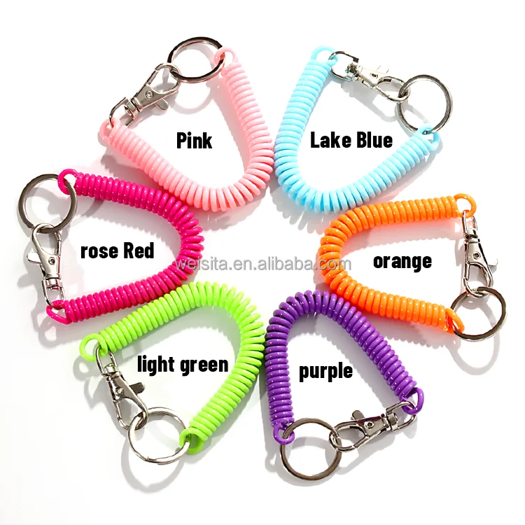 Fishing Coiled Lanyard Retractable Coiled Tether Rope Spiral Coil Lanyard 541001