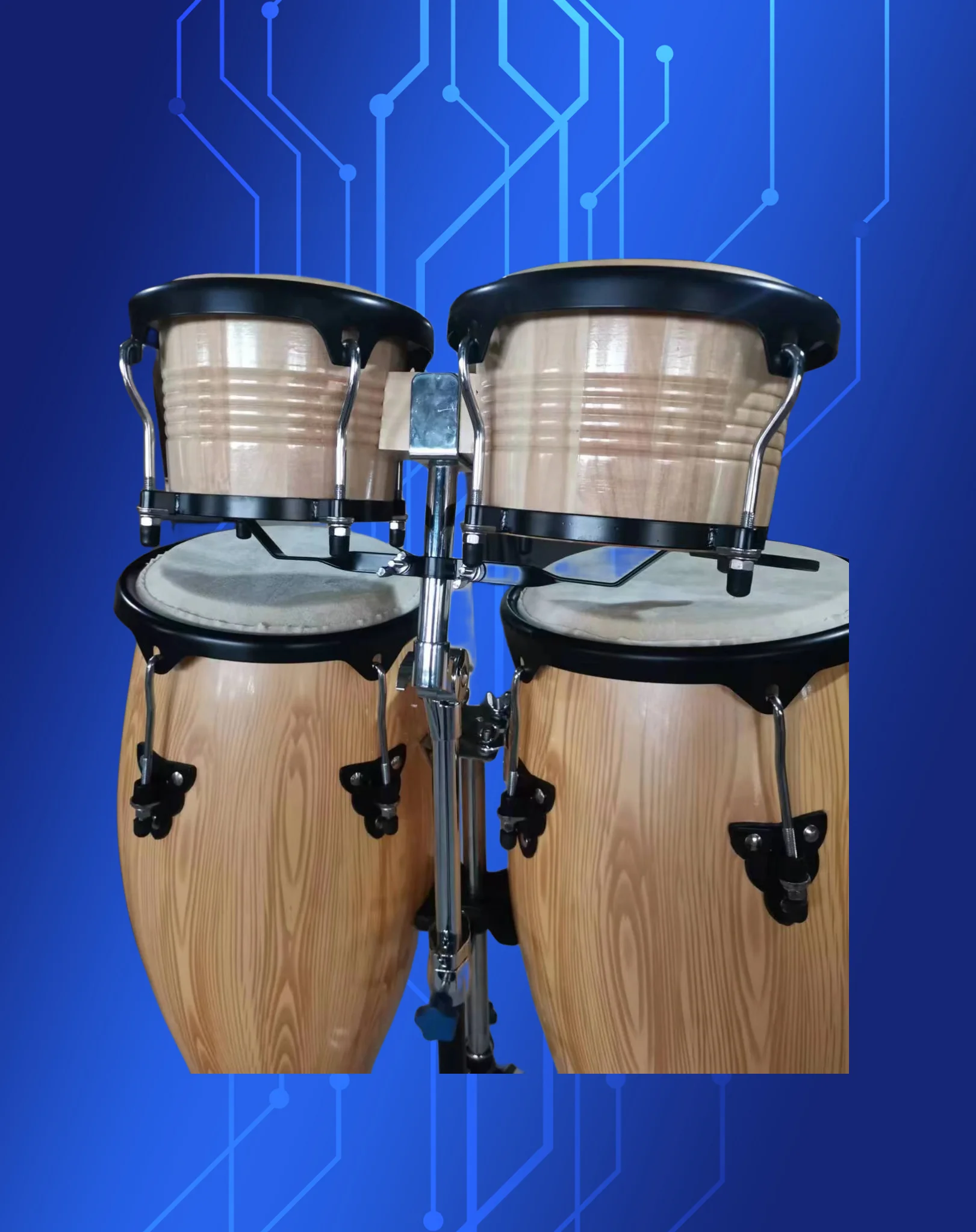 conga dan bongo drum dipasang pada satu dudukanconga dan bongo drum dipasang pada satu dudukan  