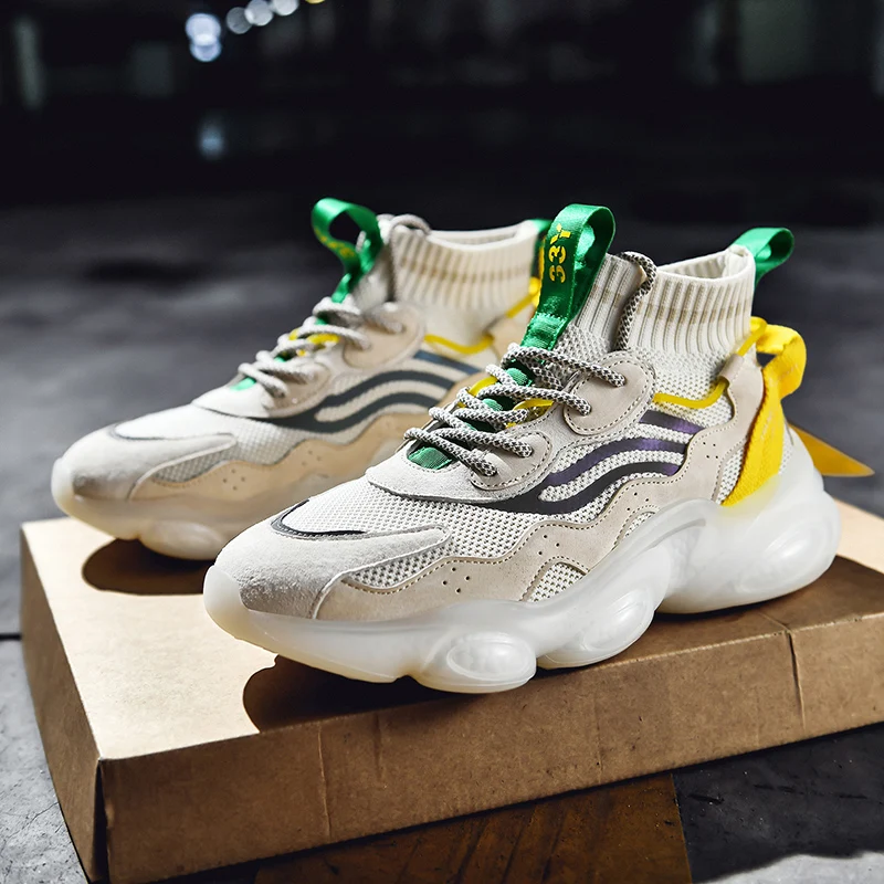 Прозрачные кроссовки для бега с подкладкой из попкорна на заказ удобные легкие в темноте стильные мужские модные кроссовки с подкладкой из легкого меха