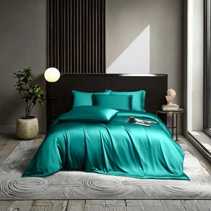 Organic Woven 100% Bamboo Non-Disposable Solid Simple Quality 300tc All-Season Customizable Wedding Four-Piece Fitted Bed Set