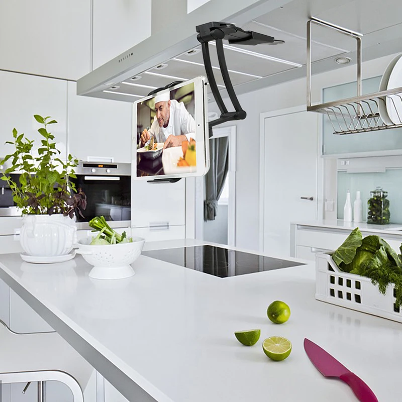 Kitchen Tablet Stand Adjustable, Portable, and Waterproof