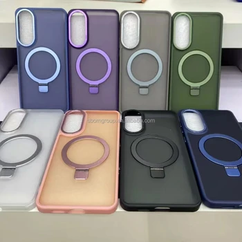 New Creative Design Rotating Metal Phone Cover for Samsung S23 S24 S25 Ultra Shockproof Case Silky Smooth Back Cover S24FE