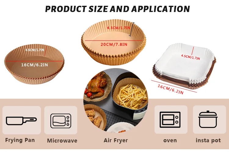 Air Fryer Parchment Paper Liners Customize Non-Stick Basket Mat for Frying  Pan Dutch Oven Greaseproof Disposable Air Fryer Paper - China Air Fryer  Paper and Air Fryer Paper Round price