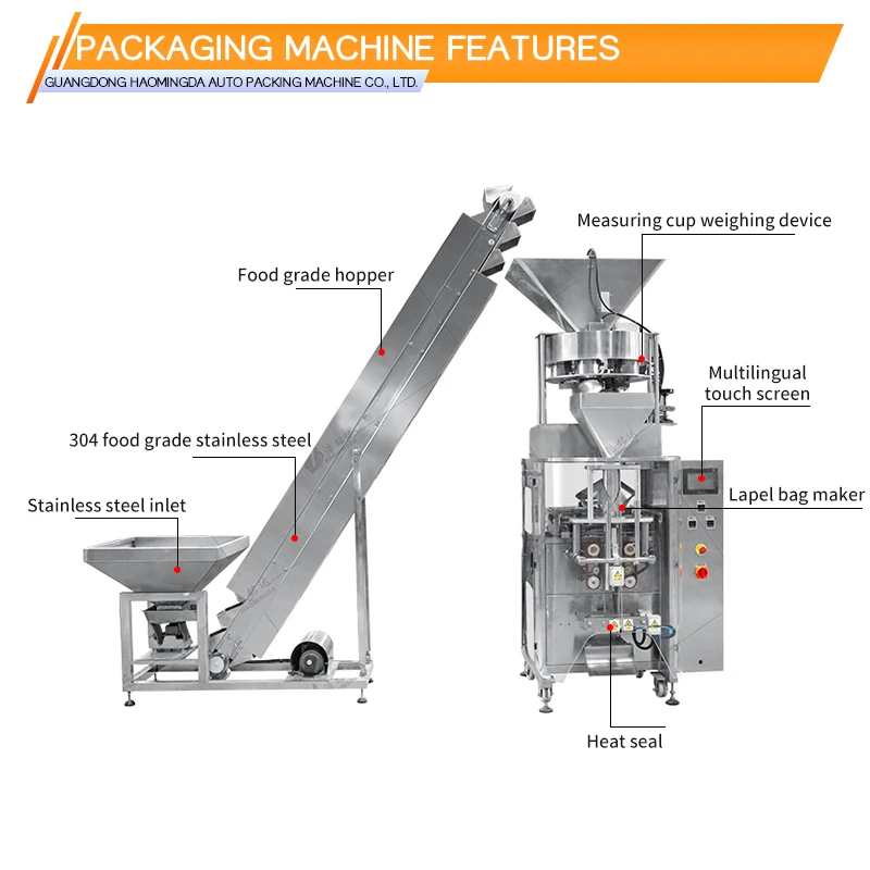 Commodity Multi-function Particle Cereal Grinding Jujube Granule Sachet Rice Salt Coffee Beans Sago Pearls Packaging Machines