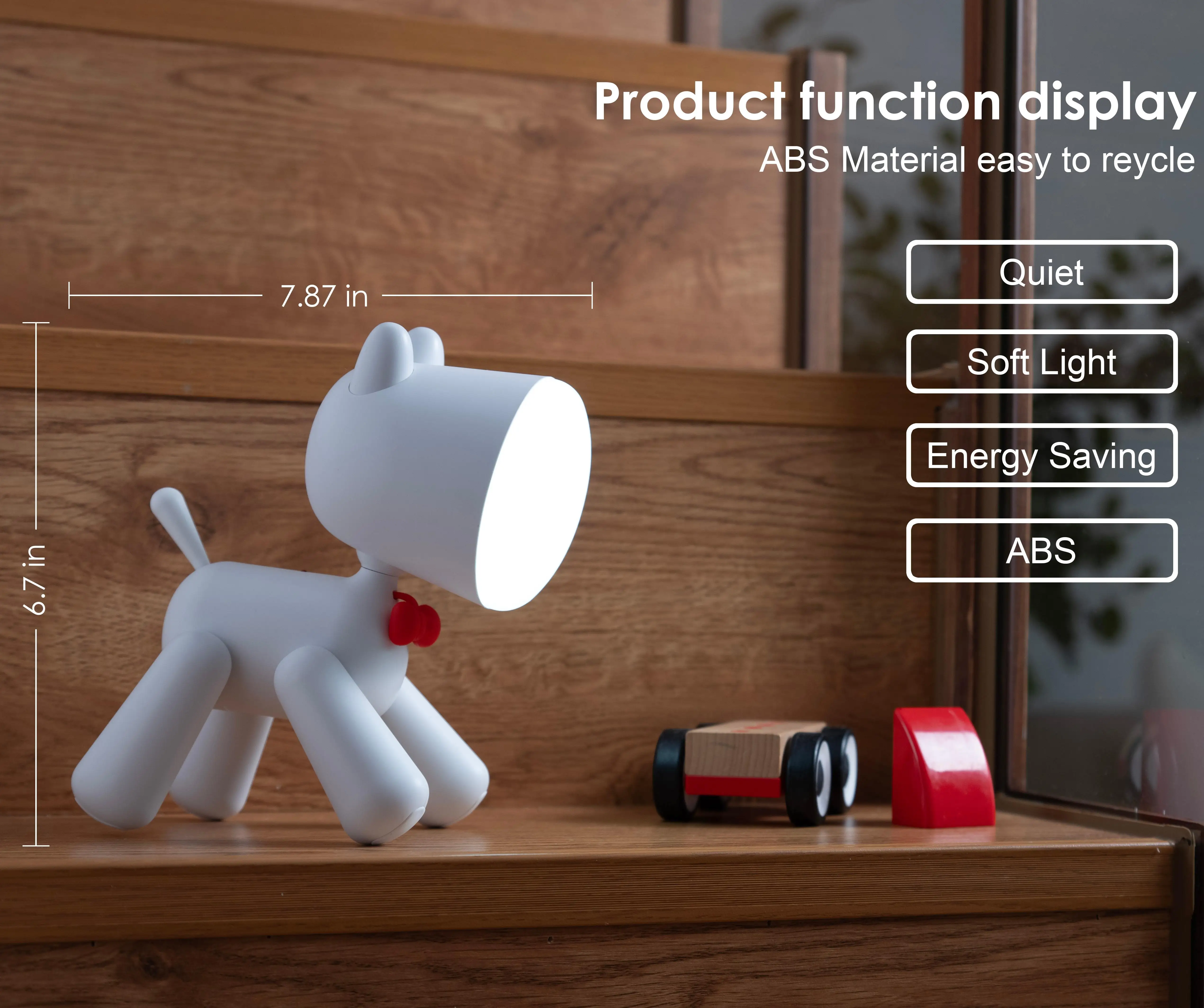 Janpim Customized Versatile Living Room Standing Dog Reading Night Light Cute Toy Puppy Lamp for Kids Touch Sensor