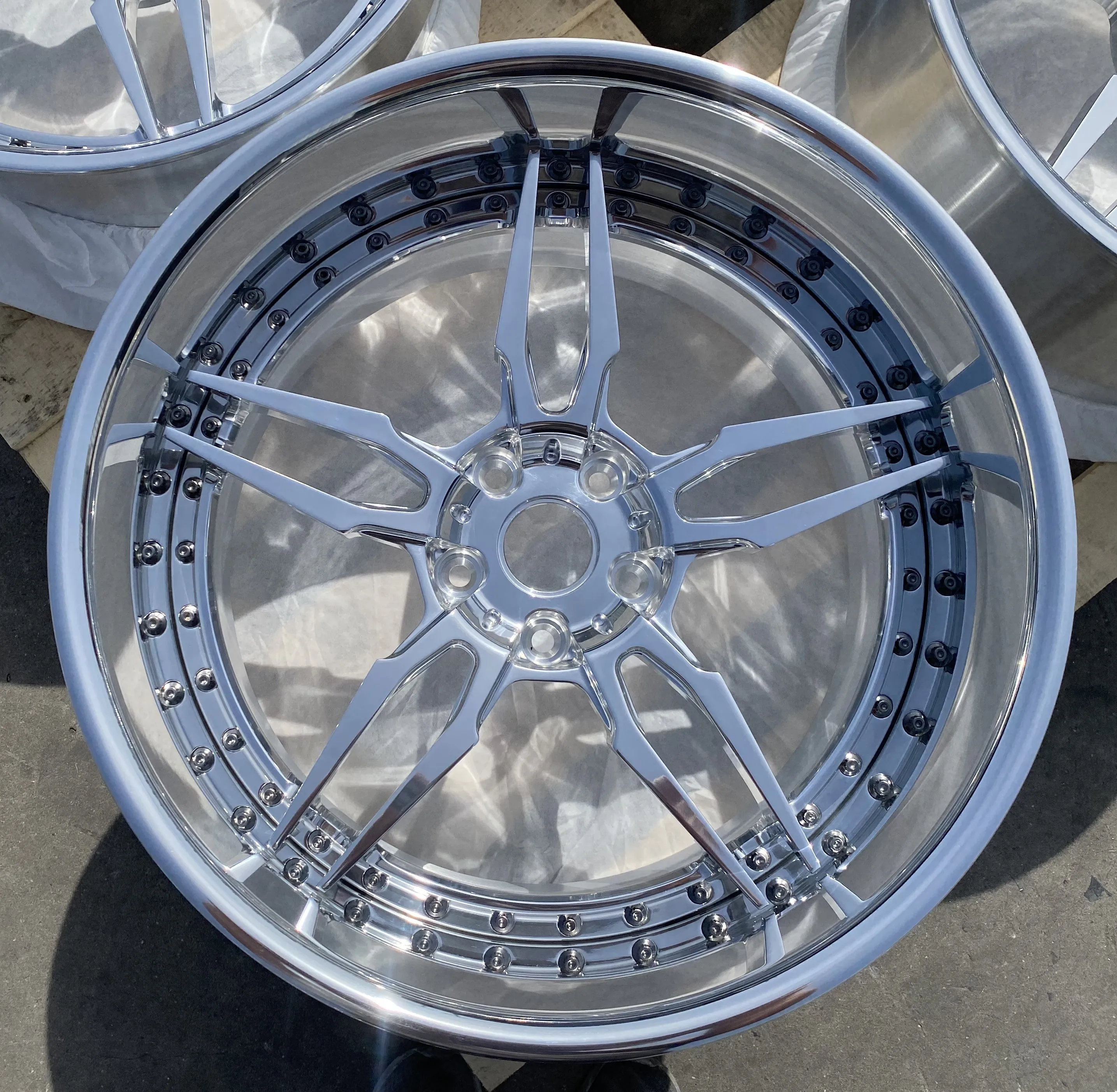 GVICHN 2 piece polished deep dish rim aluminum alloy forged wheels 16 17 18 19 20 21 22 23 24 inch 5x112 5x114.3 5x120