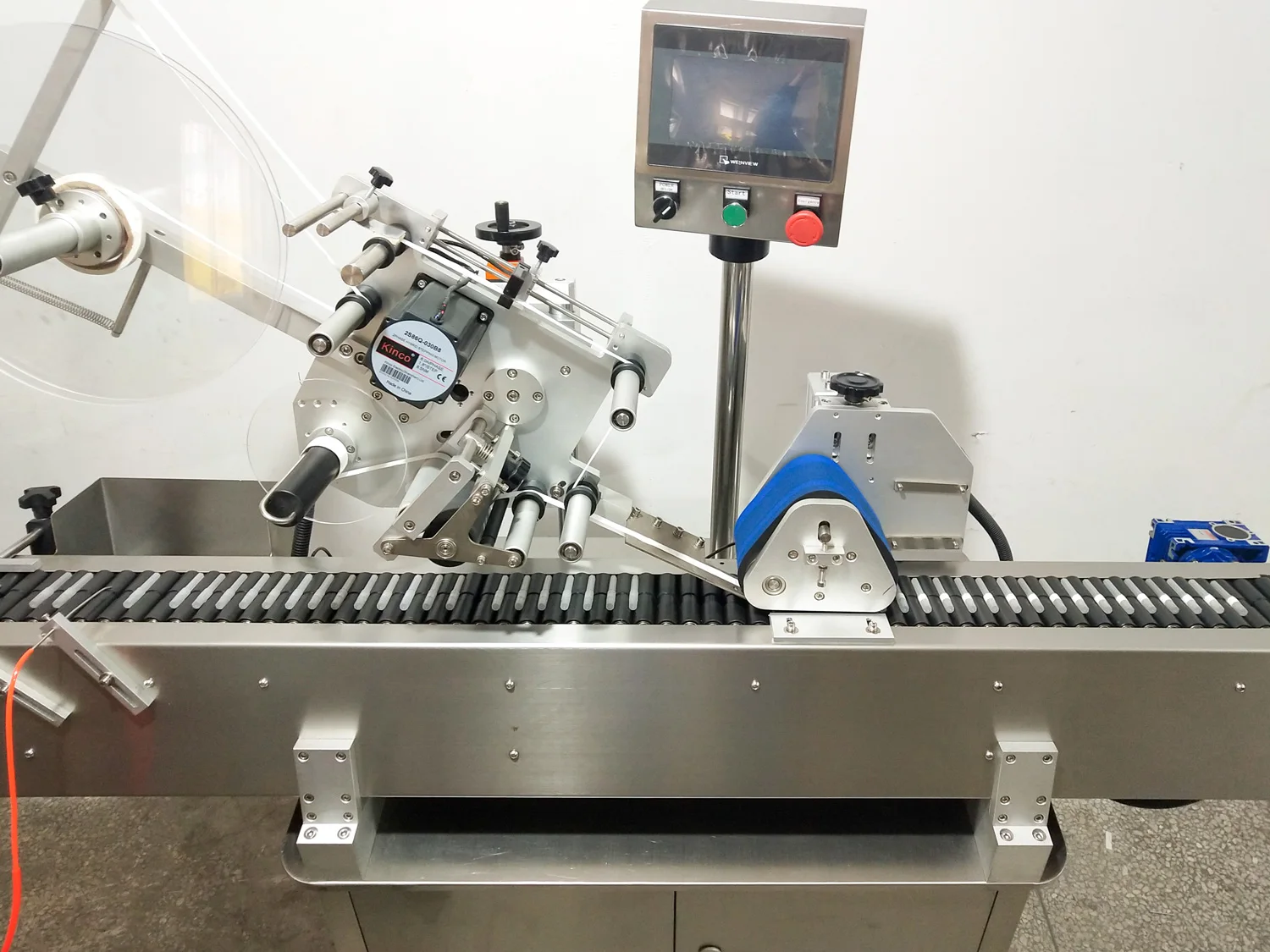 YIMU YM215 Automatic Small Sample Bottle Ampoule Cigar Cigarette Tubes Labeler Horizontal Vial Sticker Bottle Labeling Machine