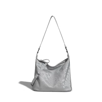 Niche design Armpit women 2024 new lightweight bag hand print shoulder oblique span women's bag