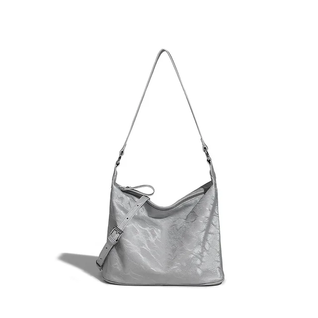 Niche design Armpit women 2024 new lightweight bag hand print shoulder oblique span women's bag