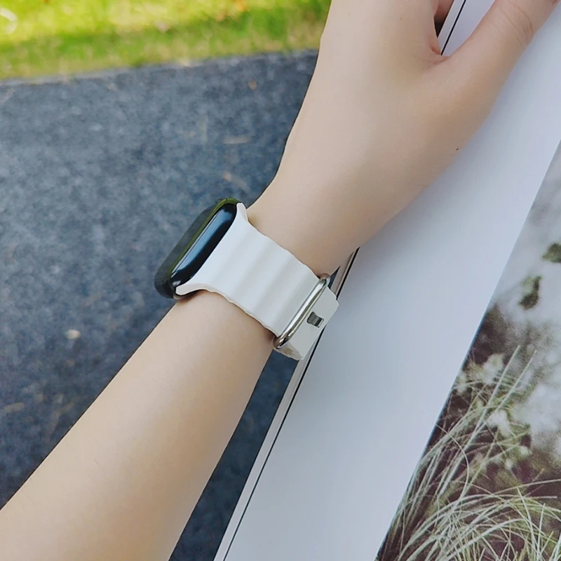 New 49mm Silicone Ocean Watch Band Waterproof Watch Strap For Apple