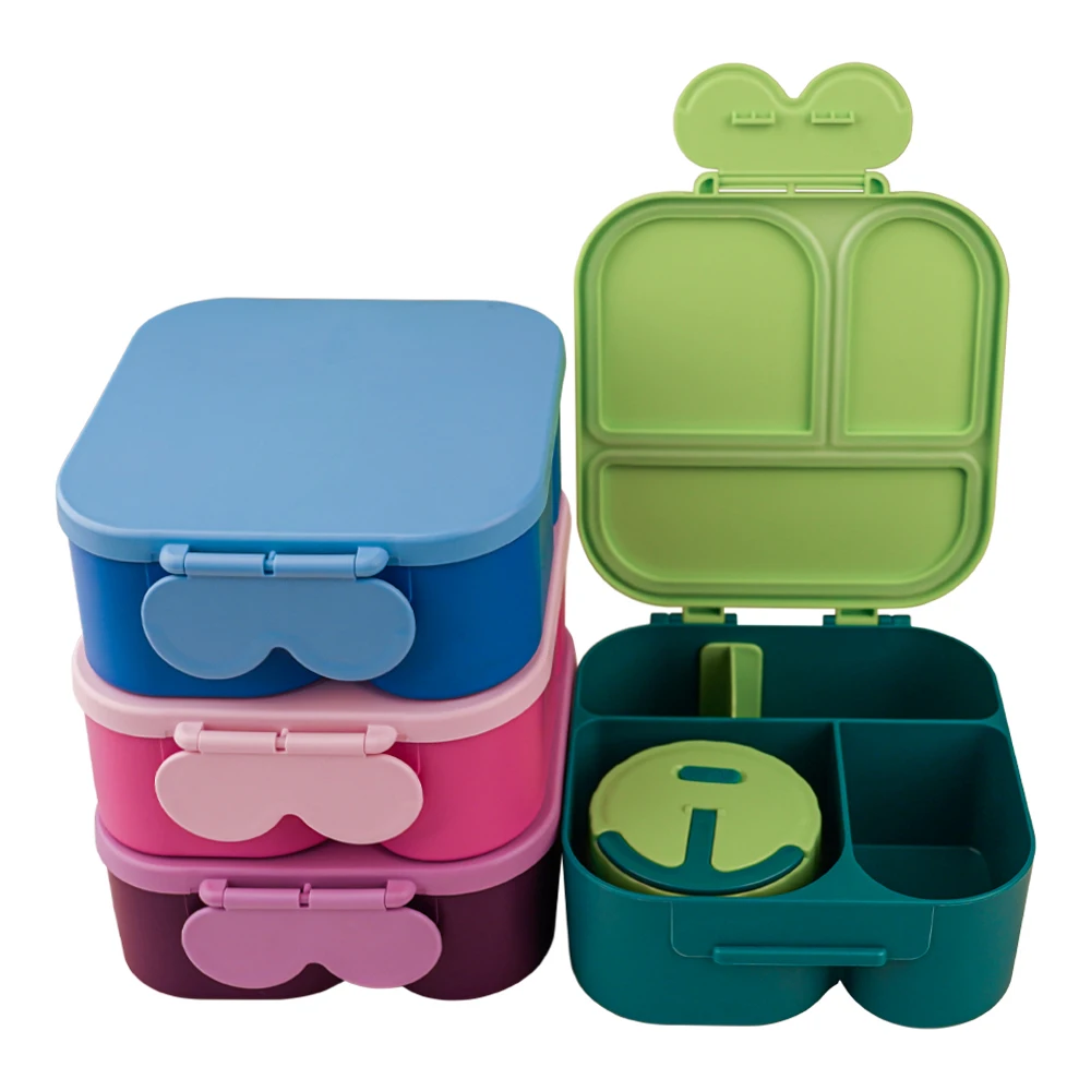 1700ml PP Microwaveable Plastic Storage Box with Compartments Kids' Bento Lunch Thermal  Food Container