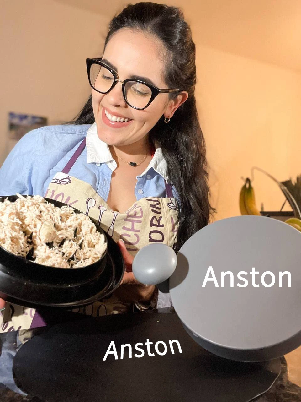 Highend Material Kitchen Round Abs Meat Shredder Grinder Chicken