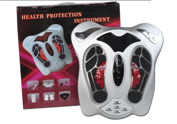 Foot Massager Low Frequency Electromagnetic Wave Pulse Foot Massager Tens Foot Massage for Blood Circulation with Electrode Pads