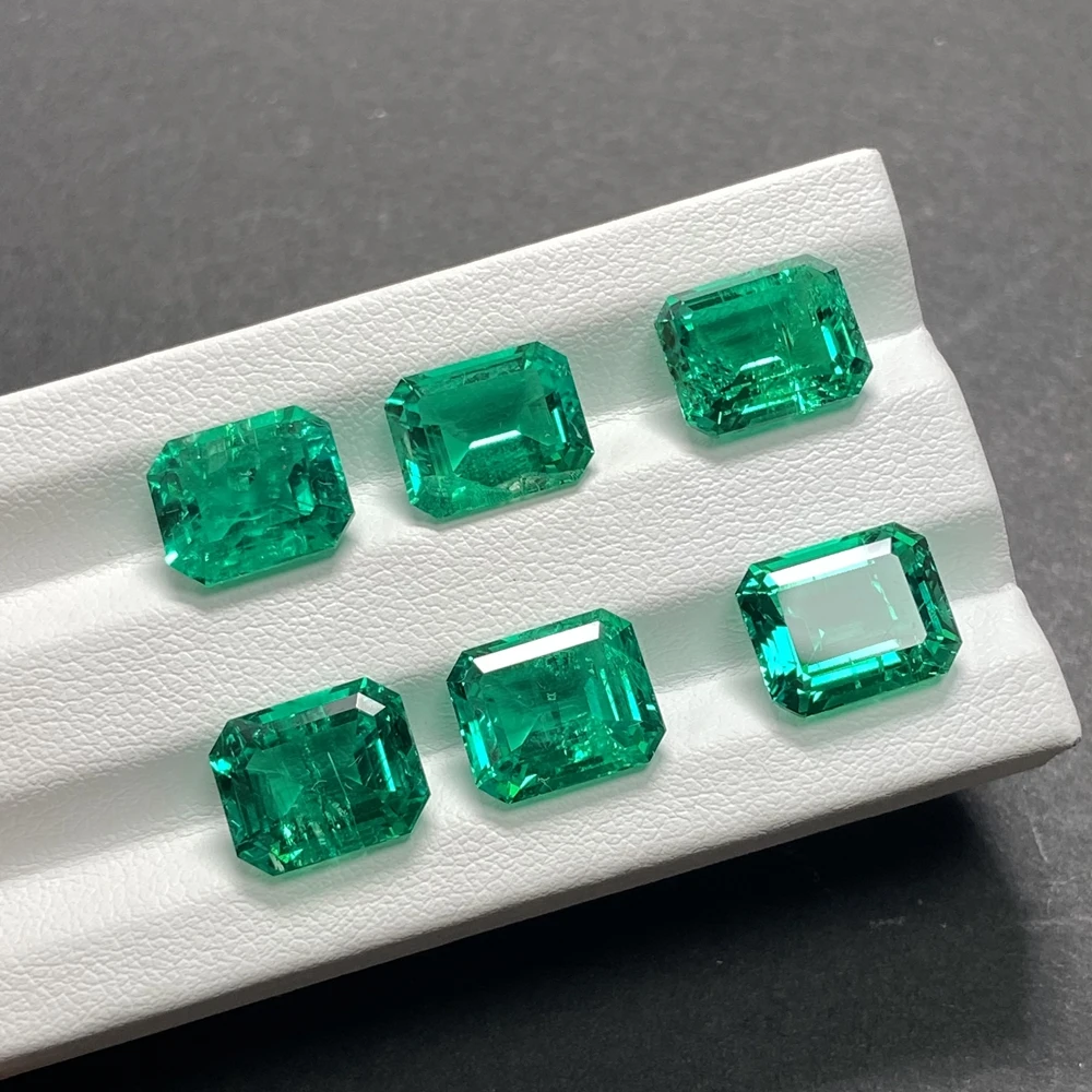 Grc Certificate 10x8mm 2.7 Cts Synthetic Emerald Stone Hydrothermal ...