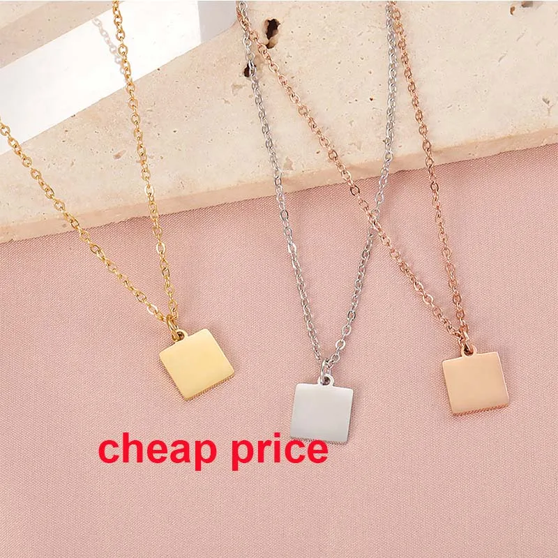 Square Pendant Necklace