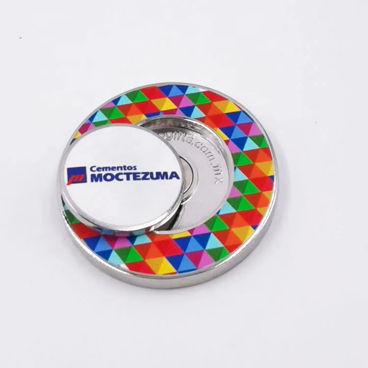 Wholesale Custom Metal Magnetic Golf Club Poker Chips Ball Markers Hammered Edge Ball Marker Customized details