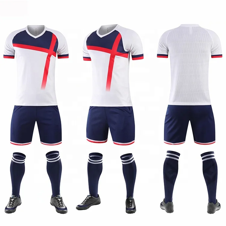 Design 31/Red and Royal Blue Soccer Kit