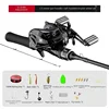 Moulinet micro-appât à bobine unique avec poignée pistolet, double frein LH