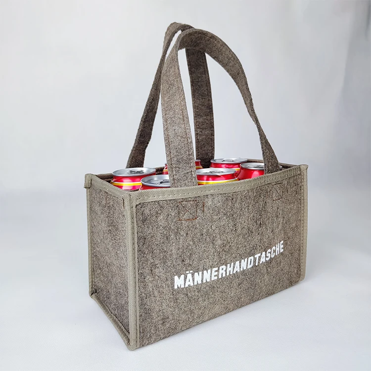 Holder Beer Bottle Shopping Tote Wine Bags Custom logo Wine Bottle Gift Bags Felt Wine Tote Bag
