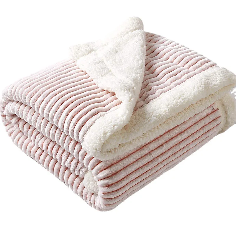 Двустороннее Фланелевое шерстяное одеяло, мягкое плюшевое пушистое теплое удобное толстое покрывало для дивана, стула, яркая зима