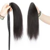 Coda di cavallo arrotolata con cinturino per capelli Temperament 40 cm-nero naturale