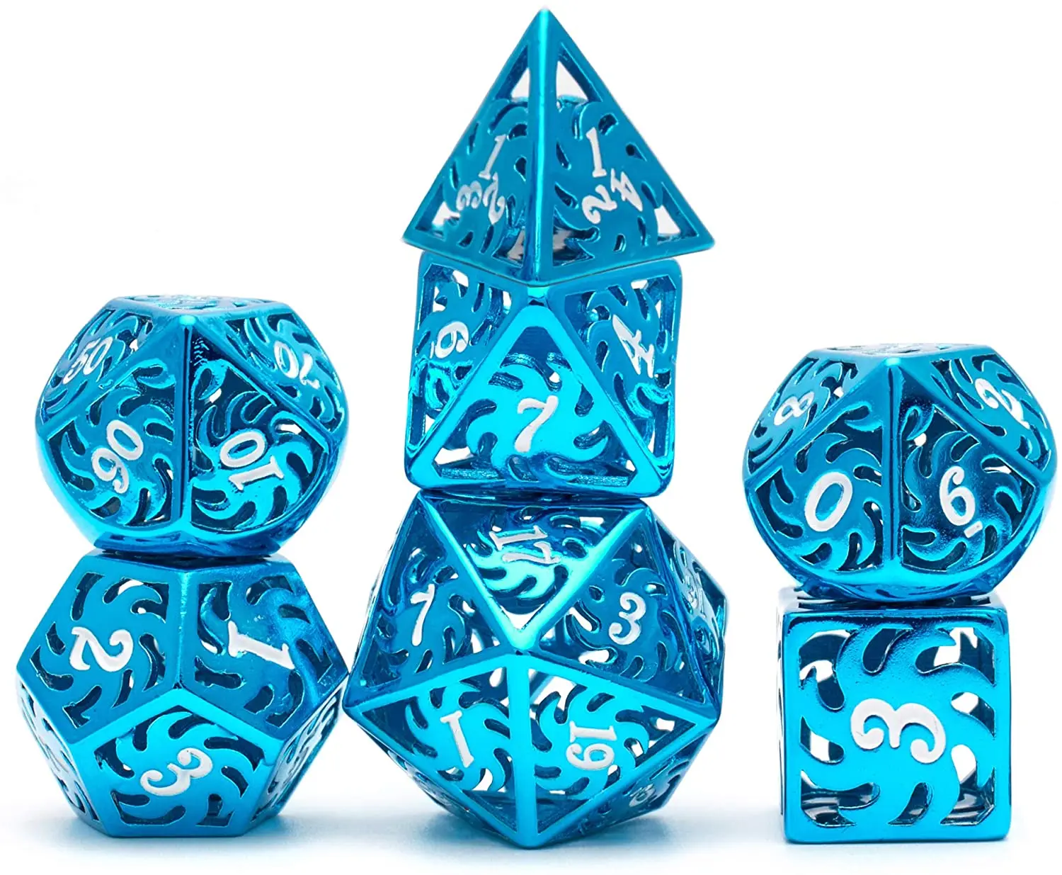 Easysay полый металлический набор игральных костей Dnd, игральные кости для ролевых игр, Подземелья и Драконы, кости