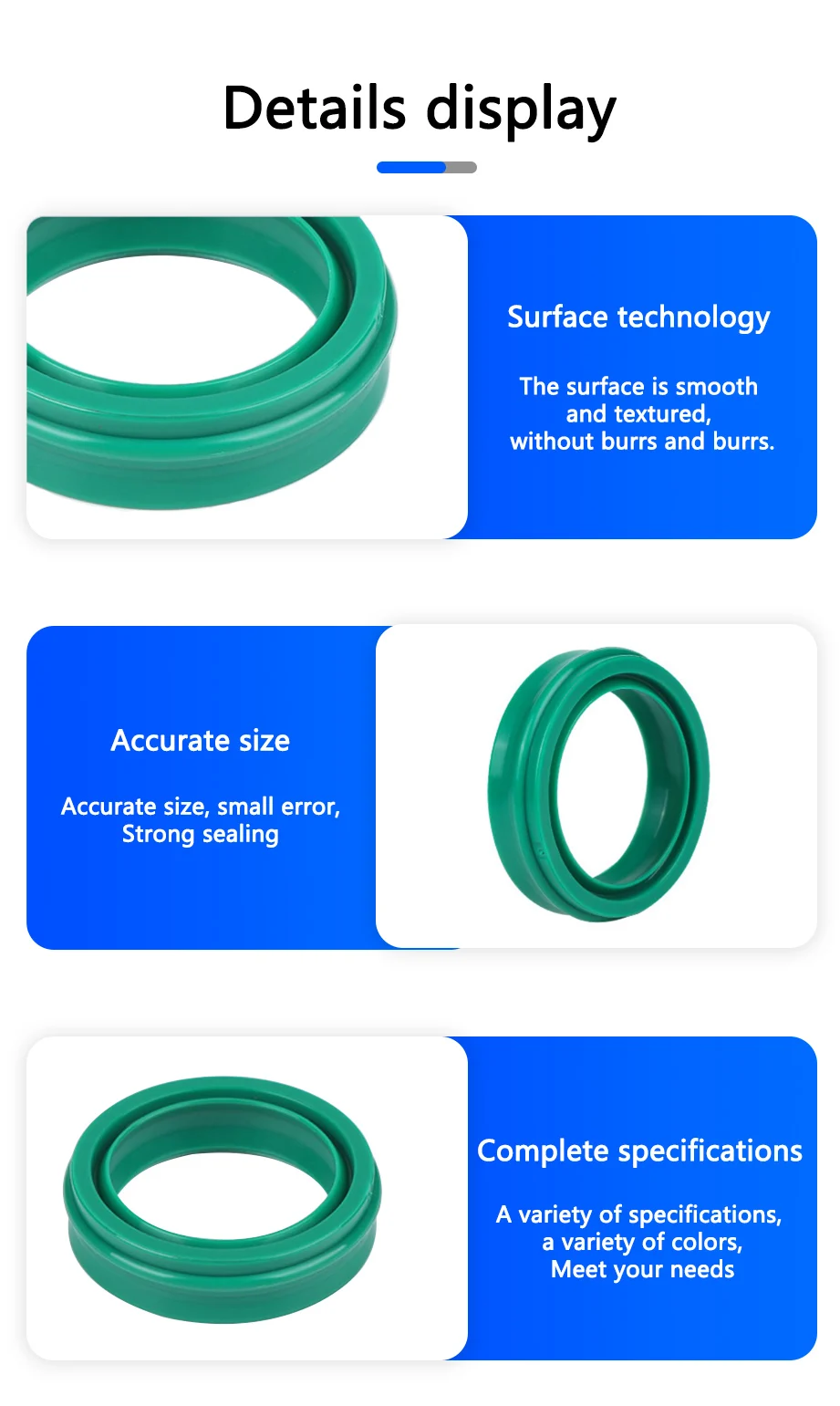 Hydraulic Pneumatic Piston Seals Eu Seal Hydraulic Cylinder Rod Seal