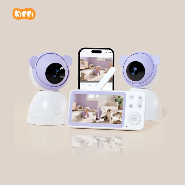 5-inch 3MP Dual Camera Baby Monitor Camera Wifi With Crying Detection,Temperature and Humidity Monitoring