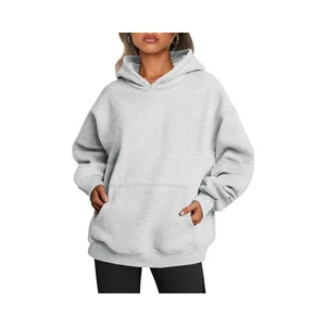 Trendy Queen Womens Oversized Hoodies Fleece Sweatshirts Fall Fashion Pullover Sweaters Winter Clothes Button-Up Collar Regular