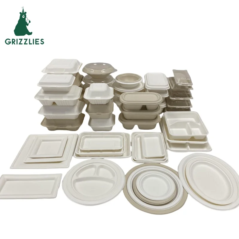 Envases Biodegradables Loncheras Tipo Concha Recipientes Para Alimentos Hechos De Pulpa De Bagazo Contenedor Desechable