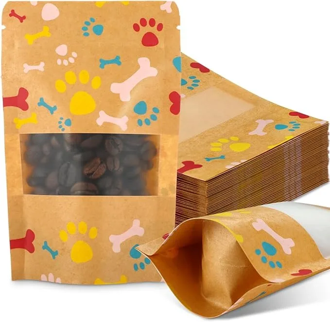 Custom printed logo clear kraft paper stand up pouch bags stand up zipper pouch 14 gram mylar bags