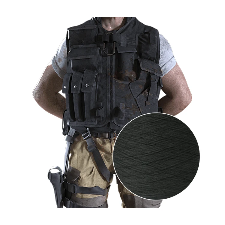 Оптовая продажа устойчивый к порезу материал для одежды прочная мета-арамидная пряжа из арамидного