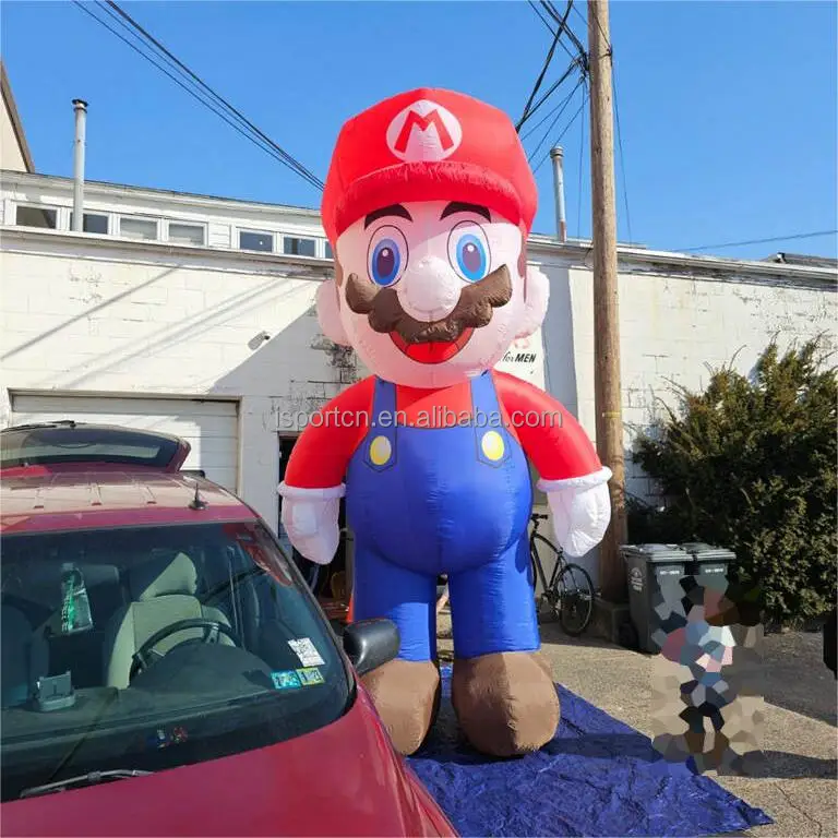 New Design LED Lighting Inflatable Super Mario Blow up Mario Bros Inflatable Mario Model